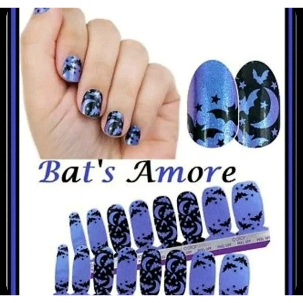 Color Street Nail Polish Strips BAT'S AMORE Holographic Glitter Retired